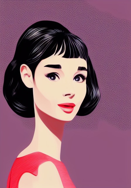 audrey hepburn vector