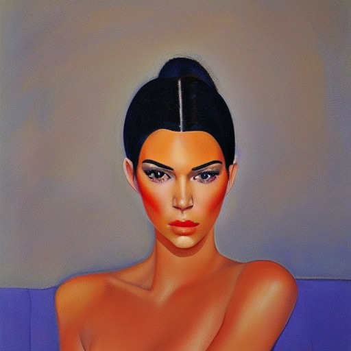 kendall jenner painting by modigliani - Arthub.ai